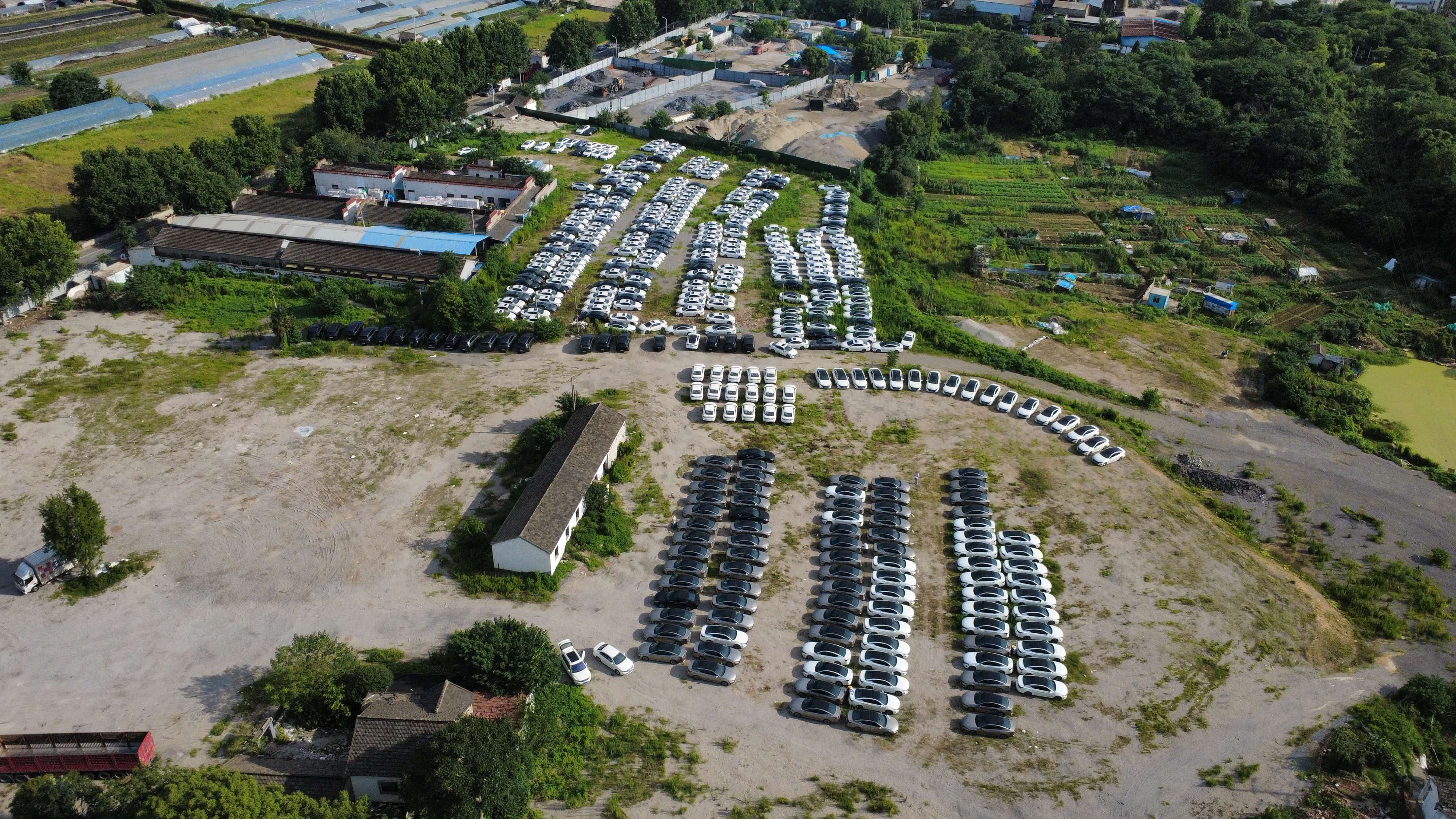 Actual aerial photograph of the ISUMCAR vehicle yard